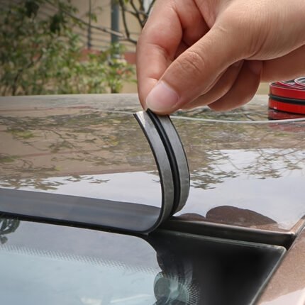 [Weatherproof Rubber Tape] Durable Weatherproof Rubber Pinstriping Tape - T-Type Sealant For Sunroofs And Rear Windshields, Compatible With Multiple Models - Automotive Weather Stripping Seal (200Cm)