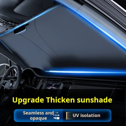 Portable Car Windshield Sunshade - Thermal Front Window Shade For Interior Accessories, Fits Most Vehicles