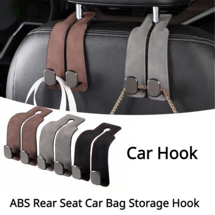 Car Hook Car Seat Back Upgrade Hidden Double Hook Abs Rear Seat Car Bag Storage Hook