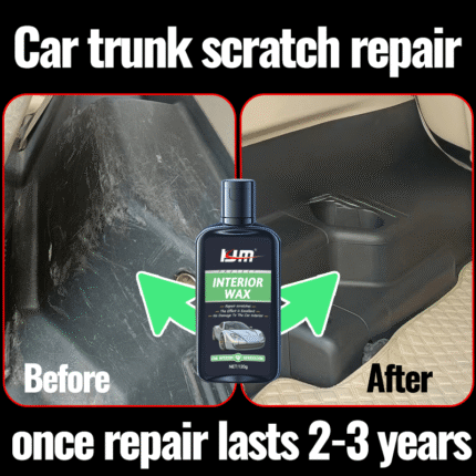 Kim Car Trunk Scratch Repair Wax, Plastic Renovation And Restoration Kit For Interior Trim, Dashboard, And Doors, Auto Beauty Interior Care Cream, 120G Capacity, Single Product Pack - Effective Scratch Removal, Restorative Formula