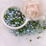 150Pcs Imitation Pearl Beads, 3-8Mm Double Hole Round Abs Plastic Loose Beads For Diy Crafts And Jewelry Making Accessories - Image 29