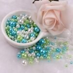 150Pcs Imitation Pearl Beads, 3-8Mm Double Hole Round Abs Plastic Loose Beads For Diy Crafts And Jewelry Making Accessories - Image 27