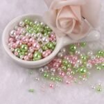 150Pcs Imitation Pearl Beads, 3-8Mm Double Hole Round Abs Plastic Loose Beads For Diy Crafts And Jewelry Making Accessories - Image 23