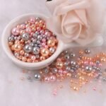 150Pcs Imitation Pearl Beads, 3-8Mm Double Hole Round Abs Plastic Loose Beads For Diy Crafts And Jewelry Making Accessories - Image 30