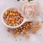 150Pcs Imitation Pearl Beads, 3-8Mm Double Hole Round Abs Plastic Loose Beads For Diy Crafts And Jewelry Making Accessories - Image 25
