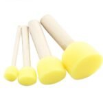4Pcs/Set Graffiti Paint Brush Sponge Paint Brush With Original Wooden Handle Art Supplies For Students - Image 3
