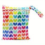1Pc Lovely Heart Print 19.99*24.99Cm Small Reusable Wet Bag - Image 5
