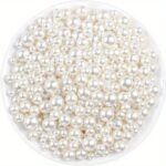 100Pcs Elegant Cream Imitation Pearl Beads, Assorted Sizes 4/5/6/8Mm With Holes - Perfect For Diy Jewelry Making, Necklace, Bracelet & Earring Crafting Supplies - Image 3