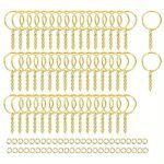 100Pcs/Set Keychain Production Supplies Kit With 50 Chain Keychains And 50 Jump Rings, Keychain Set Keychain Accessories Loose For Keychain Production Diy Crafts Small Business Supplies - Image 5