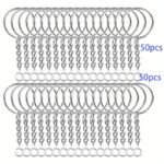 100Pcs/Set Keychain Production Supplies Kit With 50 Chain Keychains And 50 Jump Rings, Keychain Set Keychain Accessories Loose For Keychain Production Diy Crafts Small Business Supplies - Image 3