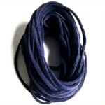 10 Yards 3Mm Bulk Man-Made Suede String - 6 Colors (Black, Navy, Brown, Teal, Sky Blue, White) For Diy Jewelry Making, Bracelets & Necklaces - Durable Craft Cord With Tangle-Free Roll Storage, Craft, Bracelet Crafting, Subtle Sheen Finish, Smooth Texture - Image 3