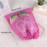 1Pc Travel Shoe Storage Bag, Durable Non-Woven Fabric, Drawstring Closure, Anti Yellowing, Moisture-Proof, Perfect For Travel And Cushioning - Keep Shoes Free From Dust - Image 9