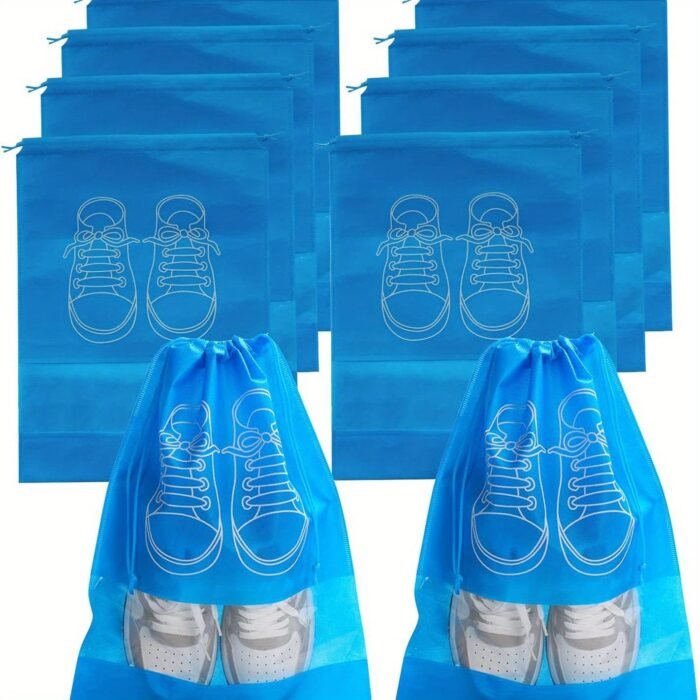10Pcs Shoes Storage Organizer, Portable Shoes Storage Drawstring Bundle Pocket, Perfect Shoes Storage Bag For Travel - Image 11