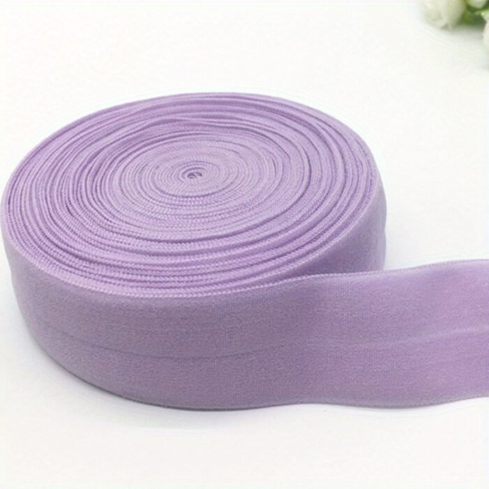 1 Roll, 1.8Meter/Length 1" (25Mm) Elastic Band Multicolor Fold Over Spandex Elastic Ribbon For Sewing Lace Trim Waist Band Garment Accessory - Image 24
