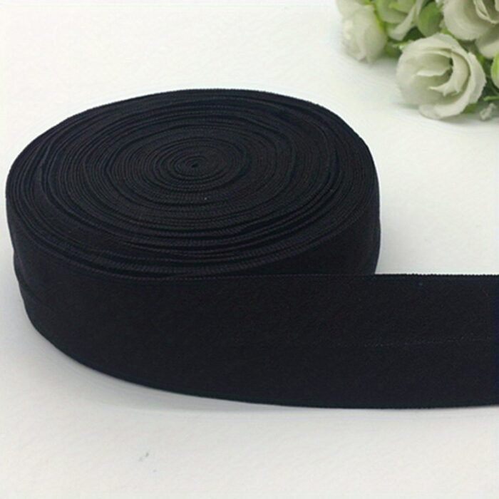 1 Roll, 1.8Meter/Length 1" (25Mm) Elastic Band Multicolor Fold Over Spandex Elastic Ribbon For Sewing Lace Trim Waist Band Garment Accessory - Image 5