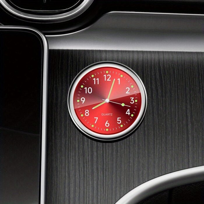 1Pc Glow Decorative Clock Car Clock Mini Quartz Analog Car Dashboard Time Stick-On Clock Watch For Car Decoration Exclusive For High-End Cars - Image 7