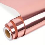 1 Roll Permanent Metallic Adhesive Vinyl Roll, - 12" X 5 Ft- Chrome Metallic Adhesive Vinyl For Silhouette Cameo, Decor Sticker, Cutting Machine, Home Decal - Image 3