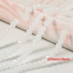 120Pcs Glass Beads Faceted Loose Spacer Round Beads For Diy Bracelet Necklace Elegant Handicrafts Jewelry Making Supplies - Image 11
