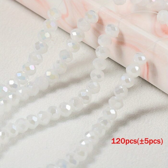 120Pcs Glass Beads Faceted Loose Spacer Round Beads For Diy Bracelet Necklace Elegant Handicrafts Jewelry Making Supplies - Image 13