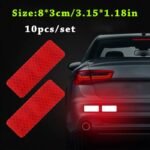 10Pcs Car Bumper Reflective Strip Stickers - Enhance Your Night Driving Security & Style! - Image 7