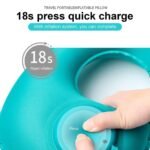 1Pc Flocking Inflatable U-Shaped Pillow Press Inflatable Portable Travel Neck Pillow Train Airplane Pillow Outdoor Travel Inflatable Pillow - Image 12