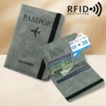1Pc Rfid Passport Holder, Thin Passport Wallet, Retro Pu, Multi-Function Wallet, Travel Passport Bag - Image 18