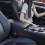 1Pc Pu Leather Car Armrest Pad With Quilted Design, Elbow Support & Storage Pocket - Red, Scratch-Resistant Protective Cushion For Comfortable Driving - Image 11