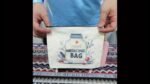 1Pc Medicine Bag Travel Pouch - Lightweight, Foldable Cosmetic Organizer With Zipper Closure, Hand Washable, White With Herbal Design, Ideal For Medication And Toiletries Storage, Toiletry Travel Bag - Image 7