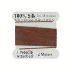 100% Thread, 1 Card Pack With Needle, 2 Meters/Per Card, Available In 20 Colors And 4 Sizes - Image 55