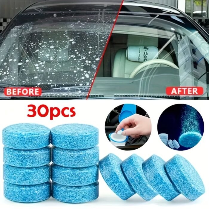 20/30/50Pcs Of Car Glass Water Concentrated Wiper Solid Effervescent Tablets For Cleaning Oil Stains, Suitable For All Seasons - Image 7