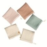 Youngsters'S Four-Layer Gauze Cotton Small Square Towel, Saliva Towel, Face Washing Towel, Feeding Towel Handkerchief - Image 9