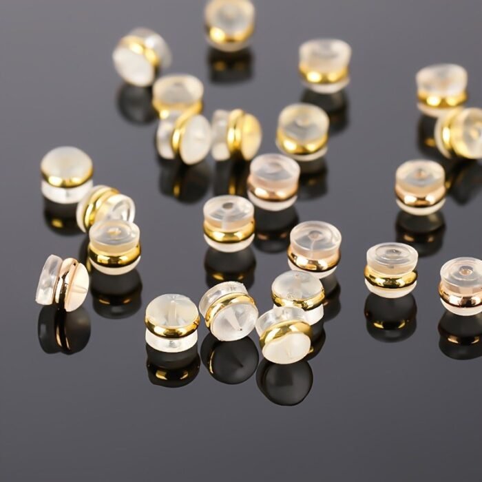10/20/50Pcs Earring Backs, Silicone Earring Backs For Studs/Droopy Ears,Locking Secure Earring Backs For Heavy Earring,No-Irritate Hypoallergenice Soft Clear Earring Backs - Image 1