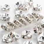 100/600Pcs Round Interval Beads 8Mm (0.31In) Silvery Plated Czech Crystal Rhinestones Used In Jewelry For Loose Bead Bracelets - Image 7