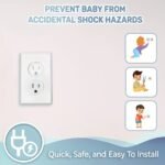 10 Pack Baby Proofing Outlet Covers With Secure Hidden Handle - Childproof Square Socket Protectors, Durable Plastic Non-Toxic For Electrical Outlets, Toddler Safety Plug Covers For Home Protection, Discreet Design - Image 7