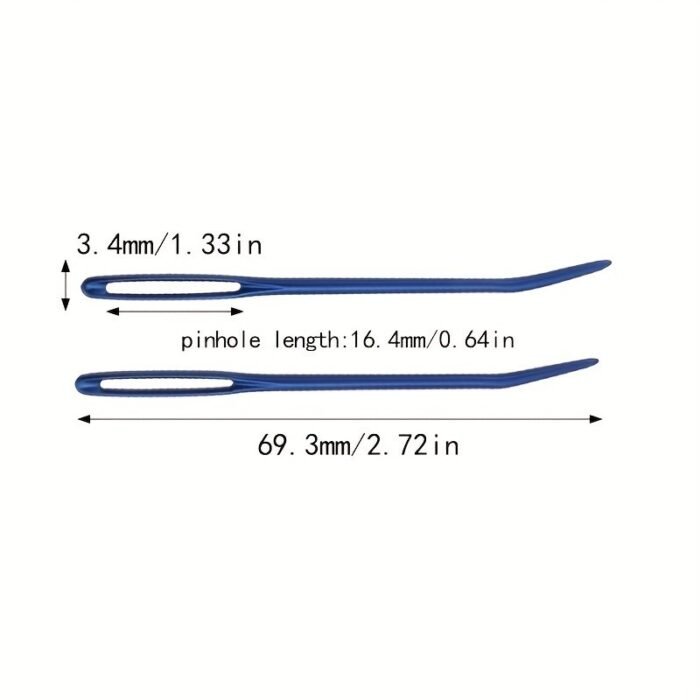 12Pcs Large-Eye Blunt Needle, Plastic Bent Tapestry Needle, Stainless Steel Yarn Knitting Needles Sewing Needles Wool Needle Hand Knitting Needle Sewing Knitting Needle For Crochet Projects - Image 6