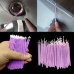 100Pcs Car Cleaning Brush Small Brush Micro Brush Tips Car Accessories Head Exhaustive Cleaning Painting