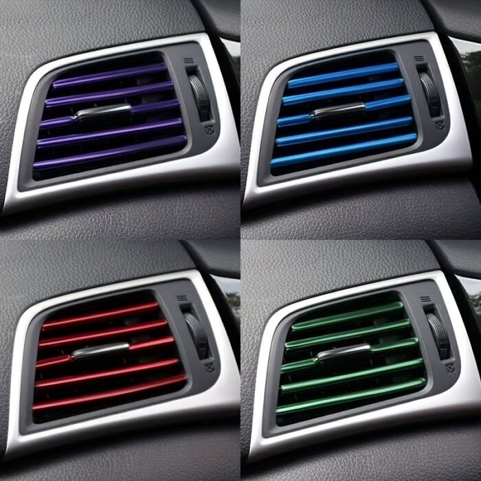 10Pcs 20Cm Car Air Conditioner Air Outlet Decoration U-Shaped Decorative Strip Car Shape Door Corner Protector - Image 10