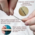 40Pcs Big Hole Big Eye Needle Household Sewing Needle Sewing Quilt Special Long Thick Needle Old Man Handmade Steel Needle Hand Sewing Needle - Image 2