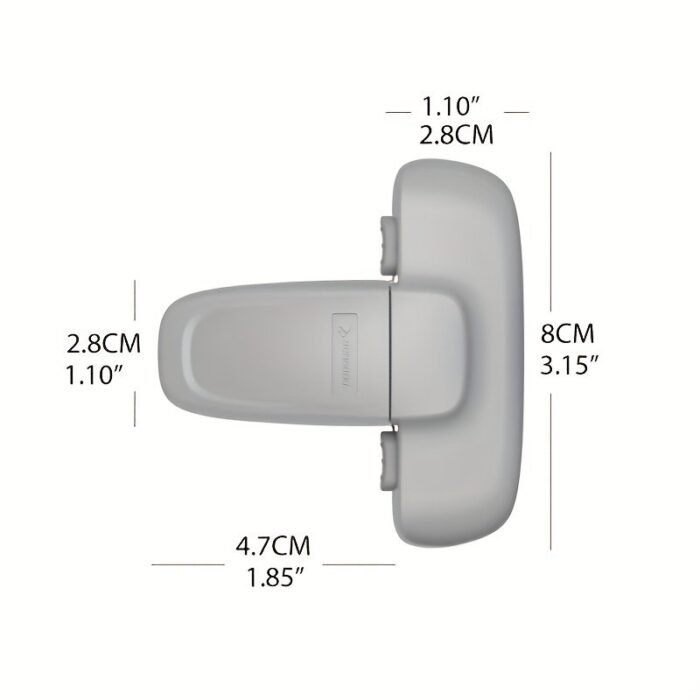 1Pc Youngsters Safety Refrigerator Lock, Plastic, Grey - Secure & Easy-To-Install Fridge Latch For Youngsters Proofing, Cabinet Door Lock With Red Arrows For Correct Installation, Infantproofing Home | Secure Door Latch | Easyinstall Lock, Fridge Lock - Image 3