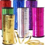 1 Roll, 91.44 Meter Curling Ribbon, Crimped Curling Ribbon Metallic Balloon Ribbon Gift Wrap Ribbon Balloon String Shiny Wrapping Ribbon For Crafts, Christmas, Birthday, Wedding, Party Decoration, Ribbons For Bouquets, Flower Wrapping Paper, Craft Supplies, Fabric, Handmade Wedding Bouquets Material - Image 2