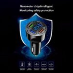 120W Car Charger Fast Charging 4 Usb Digital Display Car Fast Charger 4-In-1 Pd Mobile Phone Charging Head 7Aqc3.0 Car Phone Adapter Car Accessories - Image 12
