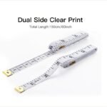 152.4 Cm Portable Sewing Tape Measure With Ratchet Lock - Durable White Pvc Fiber Measuring Tape For Tailoring, Body Dimensions, Fitness & Crafting, Golden Hook Closure, Tape Measure For Sewing, Craft Measuring Tool, Metal Hook Closure - Image 2
