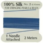 100% Thread, 1 Card Pack With Needle, 2 Meters/Per Card, Available In 20 Colors And 4 Sizes - Image 64