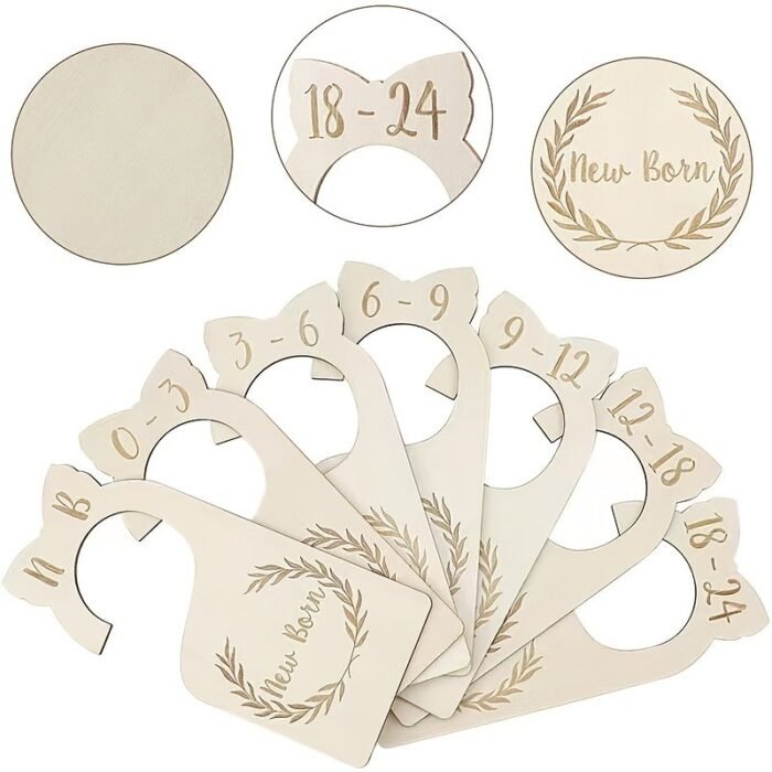 Baby Closet Divider, 7Pcs/Pack Baby Clothes Organizer Baby Decoration, Wardrobe Size Age Organizer Divider For Men Women Newborn To 18-24 Months (White 7Pcs) - Image 4
