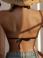 European And American Sexy Split Three-Point Bikini Triangle Top Cover-Up - Image 4