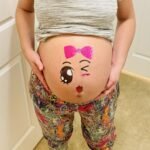 9Pcs Funny & Cute Pregnancy Belly Stickers - Expressive Maternity Decals For Showers, Adorable Bump Stickers With Playful Faces, "My " & "I'M Hungry" Designs, Mixed Colors, Perfect For Expecting Moms - Image 2