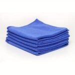 5Pcs Ultra-Soft Microfiber Towels - Super Absorbent & Durable For Car Wash, Detailing, And Household Use (Blue) - Image 3