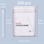 200Pcs Baby Cotton Swabs For Newborn, Babies, Kids, 100%, Safe For Baby - Image 2