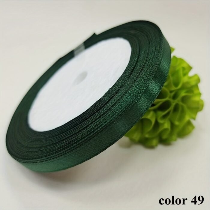 1 Roll 25 Yards 6Mm Wide Satin Ribbon Ribbon Wedding Festival Decoration With Flowers Gift Wrapping With Bow Diy Making - Image 22