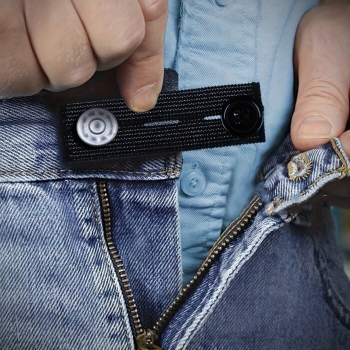 2Pcs-Adjustable Pant Belt Waist Extension Buckle - Image 1